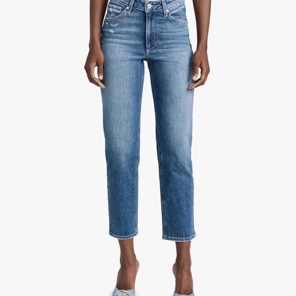 PAIGE Sarah Straight Ankle Jeans NWOT in Nightingale Wash - Picture 1 of 11